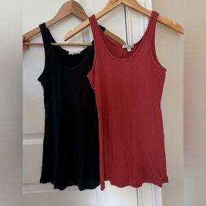 James Perse 2 Ribbed Tank Tops